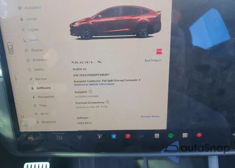 2023 Tesla Model X из США, поврежденный, VIN 7SAXCDE55PF416397